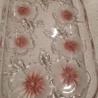 شیرینی خوری گل برجسته ، استکان نعلبکی لب طلایی