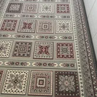 گلیم فرش مدرن زمینه طوسی