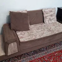 مبل راحتی ۷ نفره سالم، میز وسط MDF و میز شیشه دودی