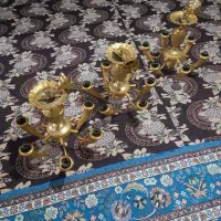 لوستر سه قلو هرکدوم6شاخه شیشه هرشاخه هم روشه|لوستر و چراغ آویز|نسیم‌شهر, |دیوار