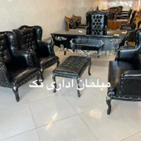 مبلمان کلاسیک اداری٪میزاریکا مبل کویین‌مشکی طلایی
