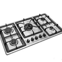 اوجاق گاز صفحه ای رومیزی توکار هود و روکار 5 شعله