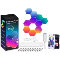 پنل دیواری شش ضلعی LED هوشمند ۱۰ تکه