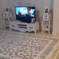 میزتلوزیون همرا بادوتامیزتلفن بدون هیچ زدگی