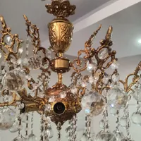 لوستر ۸شاخه برنز|لوستر و چراغ آویز|کرج, مهرشهر - فاز ۴|دیوار