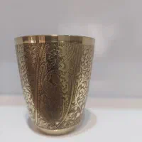 لیوان برنجی قلم هندی وارداتی|کلکسیون اشیاء عتیقه|بیرجند, |دیوار