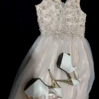 پیراهن مجلسی وکفش بسار شیک وخوش پوش عروسی خوش رنگ|لباس|قم, تولید دارو و یخچال|دیوار