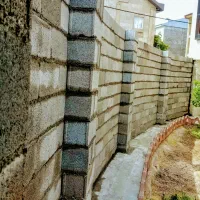 معماربنایی بلوک چینی سیمانکاری سیاه و سفید...|خدمات پیشه و مهارت|صومعه‌سرا, |دیوار