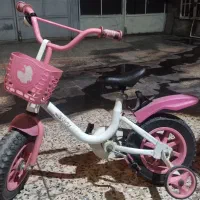 دوچرخه کودک صورتی سایز ۱۶|دوچرخه، اسکیت، اسکوتر|اهواز, کوی مهدیس|دیوار