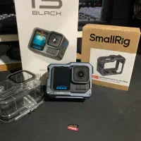 گوپرو ۱۳ و متعلقات جدا رم/کیج/قاب ضداب/۵۴ تکه پلوز