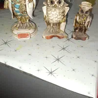 سه عدد جغد با یه فیل دکوری.یه تابلو 300