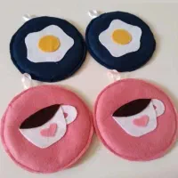 دستگیره آشپزخانه و زیر بشقابی نمدی|سفره، حوله، دستمال آشپزخانه|ارومیه, |دیوار