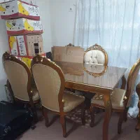 میز نهارخوری سلطنتی  6 نفره چوب راش اعلا