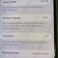 iphone 16promax ZA battery 100|موبایل|مشهد, گلشور|دیوار