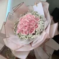 دسته گل جاودانه روبانی