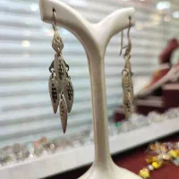 گوشواره نقره مشابه طلا