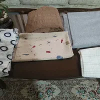 تعدادی قواره پارچه ،کتان کریستال مانتویی