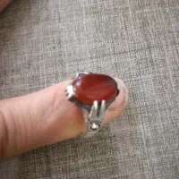 انگشتر عقیق اصل.قدیمی.زمرد.سکه نقره.|جواهرات|آبادان, |دیوار