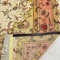 دو جفت فرش ابریشم ۵۰ رج دست دوم درحد نو