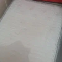 تخت یک نفره چوبی و فلزی همراه تشک