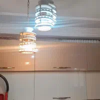 لوستر آبی فلزی و لوستر آشپزخانه|لوستر و چراغ آویز|گرگان, |دیوار