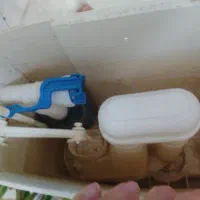 فلاش تانک و سیفون توالت همراه لوله و متعلقات