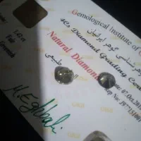 دوعددالماس معدنی باشناسنامه دوقیراط42معآوضهبآمآشین