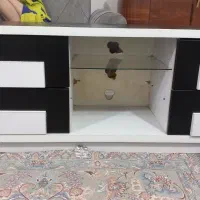 میزتی وی سالم رنگ سفیدمشکی سالم سفارشی درست شده|میز تلویزیون|رشت, کوی حسینی|دیوار