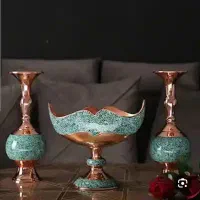 کشکول و گلدان فیروزه و قلم زنی