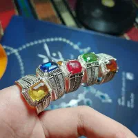 انگشتر طرح یاقوت/توپاز