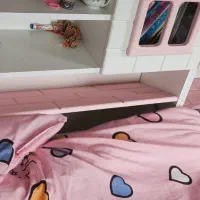 تخت دخترانه تمییز|تخت و سرویس خواب|رویان, |دیوار