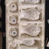 پا سماوری چینی شیک و گل برجسته