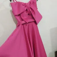 پیرهن دخترانه نو سایز ۳۸ رنگ سرخابی