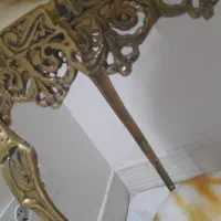 والن دوتایی دوطرفه رنگ نسکافه ای کرم گل نگین خورده