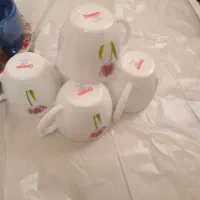 ۱۲ عدد استکان آکروپلیس ۵ عدد قندان و عدد جا سس|ظروف سرو و پذیرایی|کوزران, |دیوار