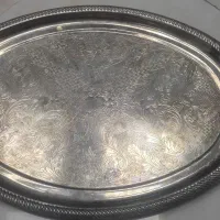 سینی قدیمی مارک جام جم برنجی و مس انتیک عتیقه