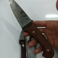 چاقو قصابی و جیبی فنر اره آتیشی فولاد دسته عناب|کوهنوردی و کمپینگ|قم, نخودی|دیوار