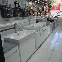روشویی کابینتی مشکی سفید