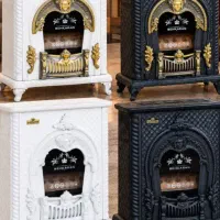 کلاب بخاری کلاسیک  دودکشدار  ورق  گالوانیزه سفید