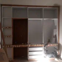 دکوراسیون پاندا چوب|کتابخانه، شلف، قفسههای دیواری|مشهد, الهیه|دیوار