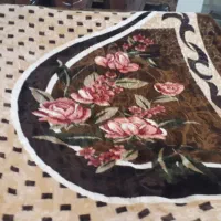 پتو چینی گل برجسته و گل صاف چینی بسیار زیبا و لطیف