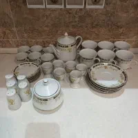 سرویس چینی چای خوری قهوه خوری قدیمی ویکتوریا نو