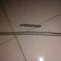 زنجیر و دستبند نقره ست