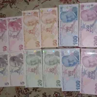 ست کامل جفت لیر ترکیه ۵ تا ۲۰۰ لیری سوپر بانکی