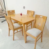 میز وصندلی ناهار خوری تمام چوب راش