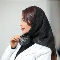 روسری تور دور دانتل مشکی