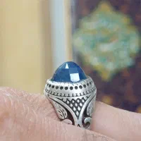 انگشتر مردانه یاقوت کبود آفریقایی