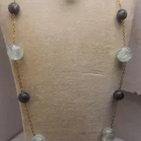 گردنبند دستبند ماه تولد کوارتز صورتی ۴۵۰ تومن|بدلیجات|تهران, پامنار|دیوار