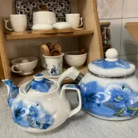 کتری و قوری لعابی|قوری، کتری، قهوهساز دستی|شهرکرد, |دیوار