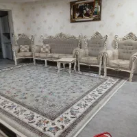مبل 6 نفره سلطنتی چوب کاج عسل|مبلمان خانگی و میز عسلی|بانه, |دیوار